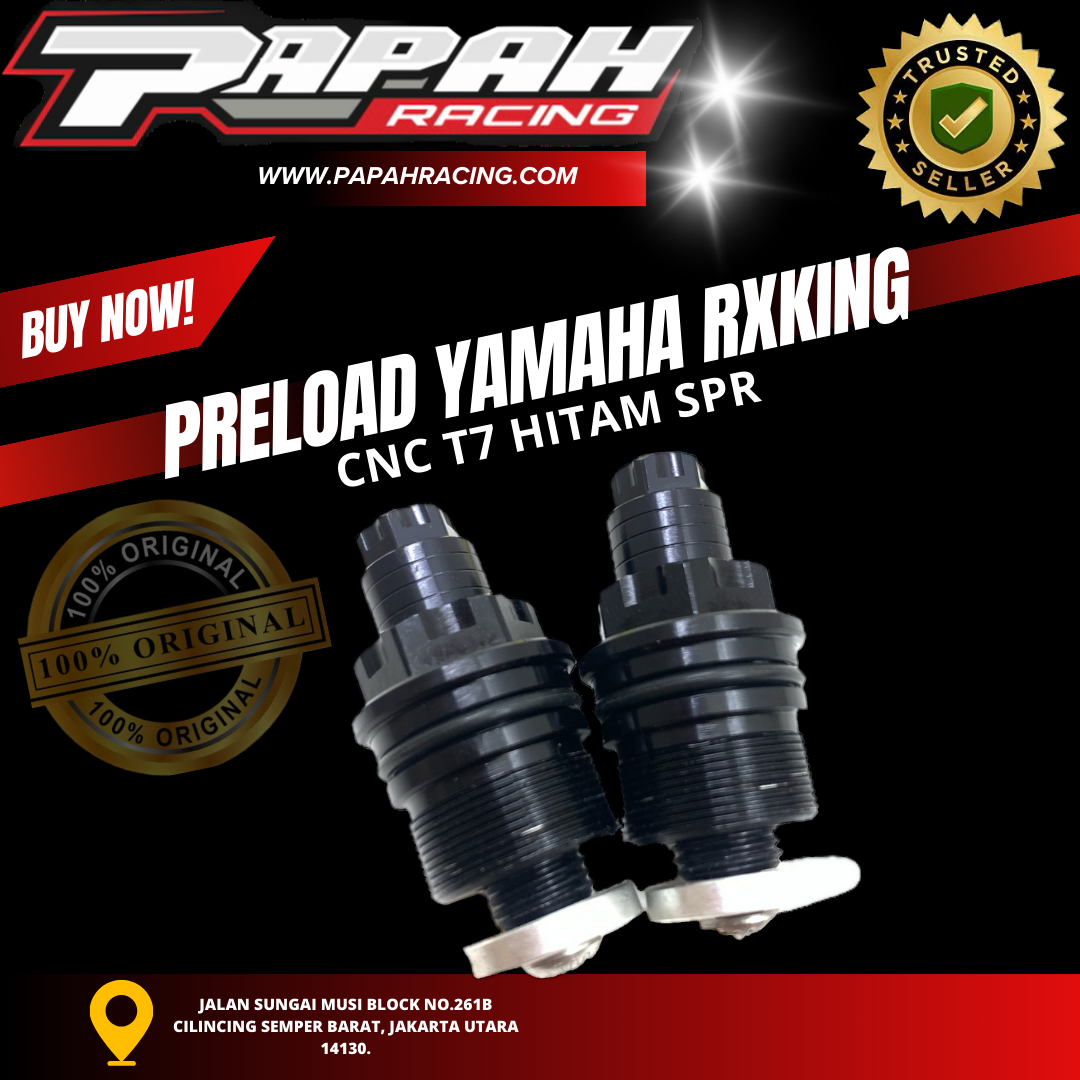 PRELOAD YAMAHA RXKING CNC T7 HITAM SPR